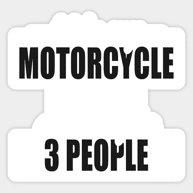 Motorcycles Like Motorcycle My Dog And 3 People Sticker by Hopkinson